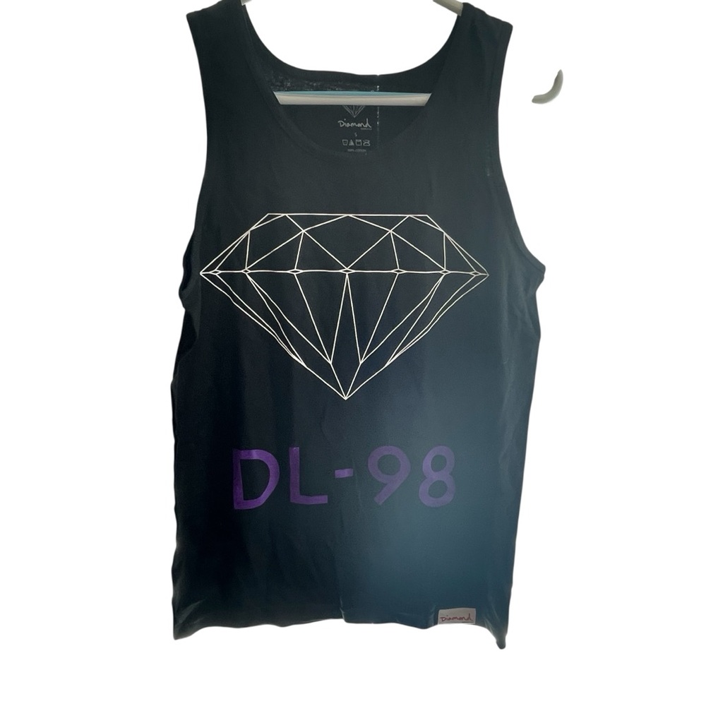 NWOT Diamond Supply Co. Black Tank with Purple Graphic
